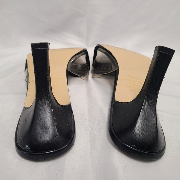 Lucy Pereda Black Leather Heels with bow - Picture 2 of 9